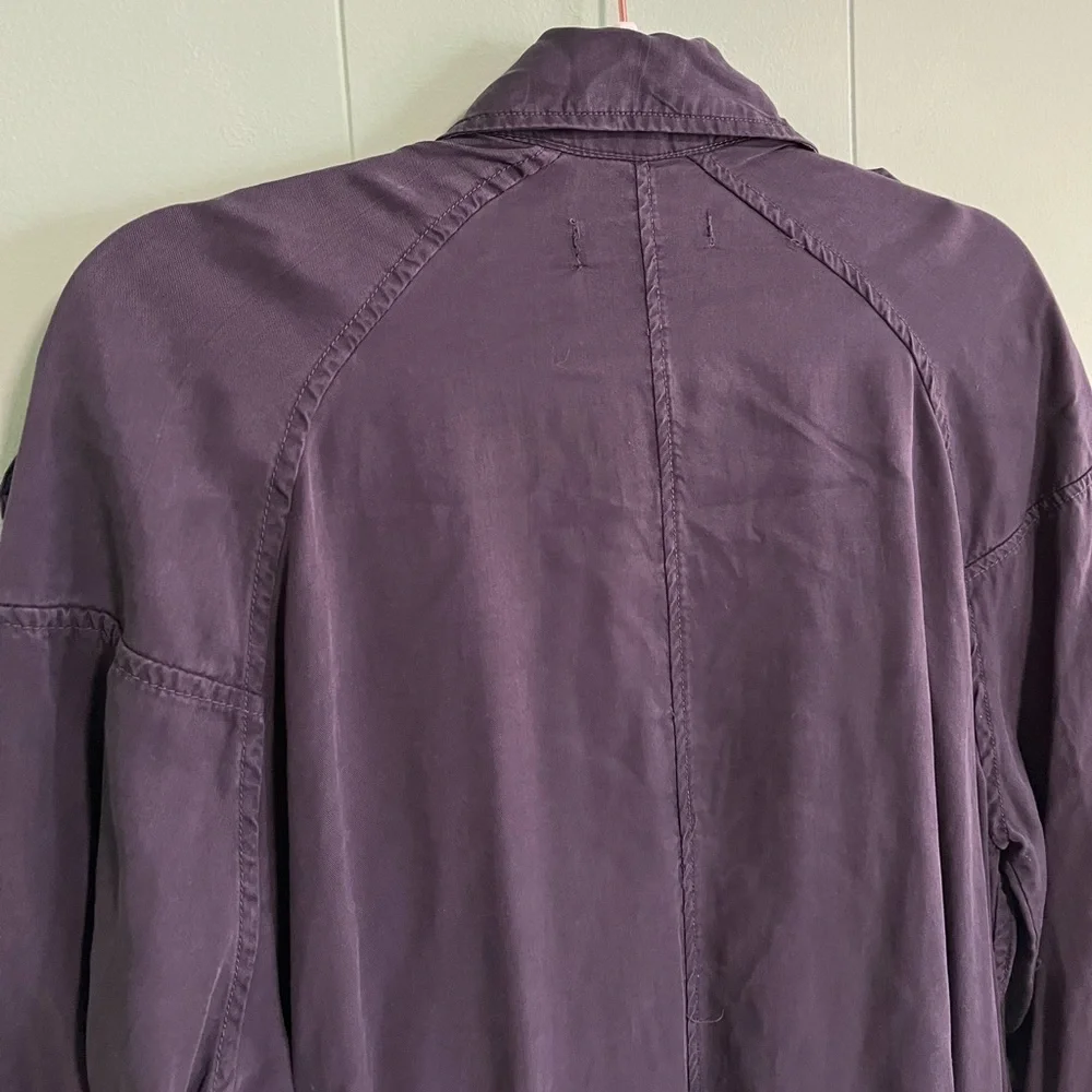 NWT BLANK NYC Dip Dye Dual Tone Gray Black Trench Coat Open Tunic Women'… - Picture 11 of 16